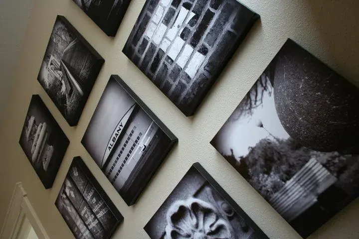 Black-and-white Albany photographs on the clinic wall